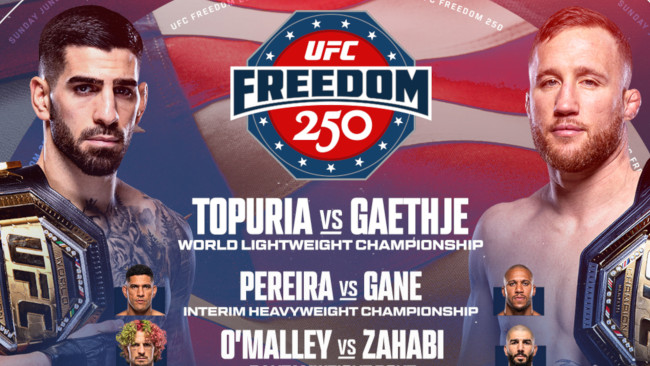 تم تأكيد مباراة إيليا توبوريا ضد جاستن غايثي على تصدر حدث البيت الأبيض في UFC بمناسبة عيد ميلاد ترامب