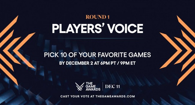 تم الكشف عن عناوين Player's Voice المرشحة لجوائز The Game