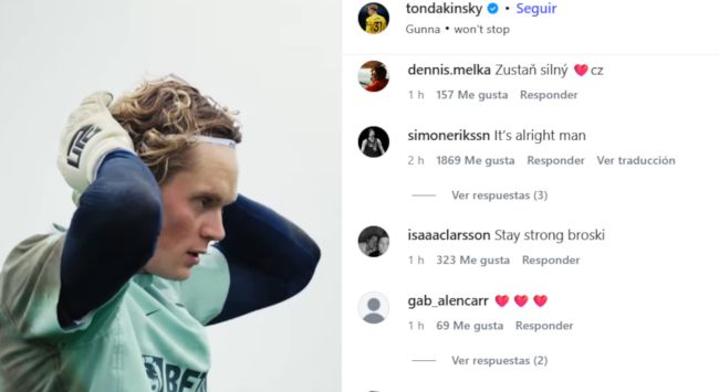 حارس مرمى توتنهام كينسكي يتلقى آلاف رسائل الدعم على إنستغرام بعد مباراة مؤلمة