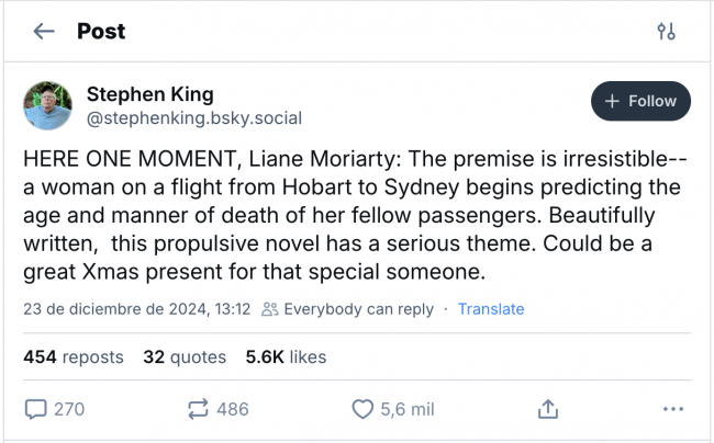 يوصي ستيفن كينج بهدية عيد الميلاد المثالية