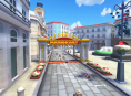 لويجي يأكل الكروس في بلازا مايور يعلن عن حلبة مدريد Mario Kart Tour