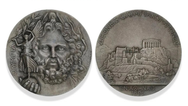 الميدالية الفضية الأصلية من دورة الألعاب الأولمبية 1896 بيعت بأكثر من 150,000 يورو في الدنمارك